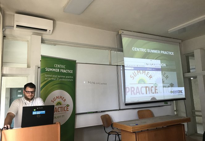Centric Iasi Summer Practice presentation for students - internship -developer-tester