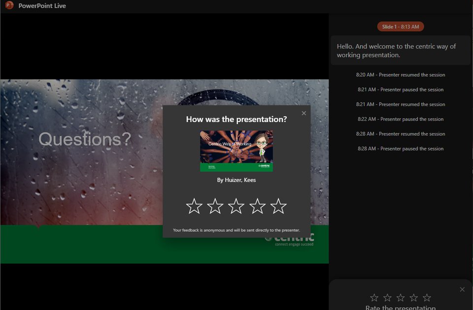 powerpoint live reload to display presentation